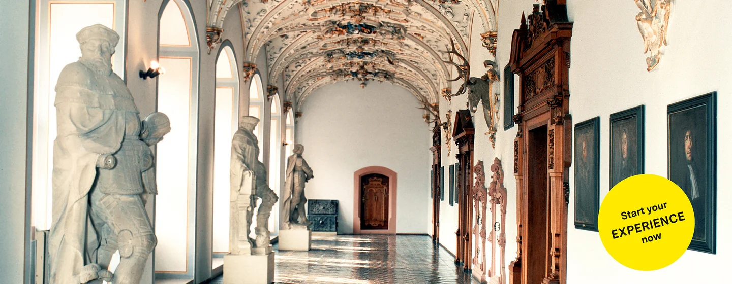 Motiv: Staaliche Schlösser und Gärten Baden-Württemberg, Illustration: JUNG:Kommunikation GmbH Heidelberg Castle, advertising banner for the app "Monument BW"